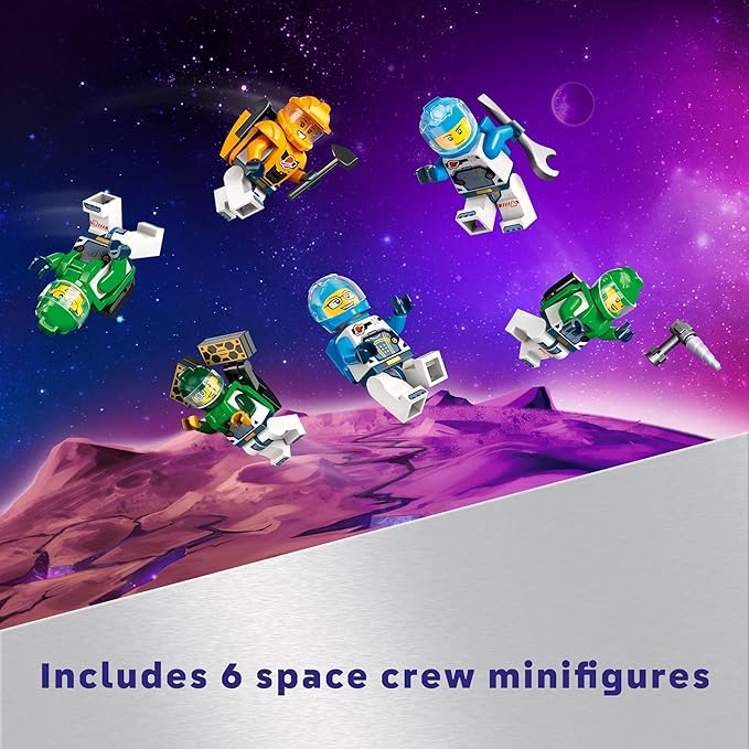 LEGO City Modular Space Station STEM Toy, Modular Exploration Science Toy with 6 Astronaut Minifigures, Gifts for Boys, Girls, and Kids Ages 7 and Up, Building Toy for Kids, 60433