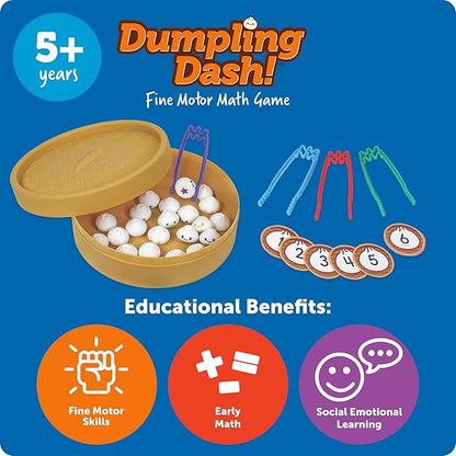 Learning Resources Dumpling Dash! Fine Motor Math Game, Kindergarten Homeschool, Math Games, Kindergarten Toys, Ages 5+