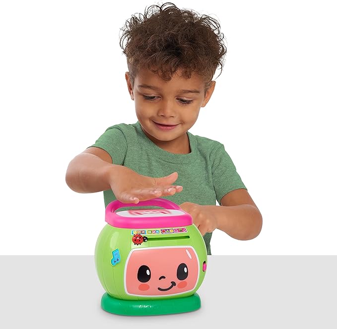 Cocomelon Learning Melon Drum Interactive Lights and Sounds, Learning and Education, Officially Licensed Kids Toys for Ages 18 Month by Just Play