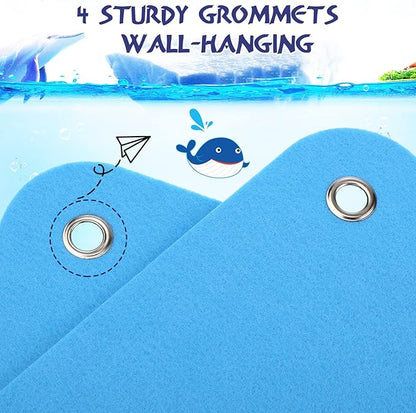 4 Pieces Felt Board for Toddlers Classroom Flannel Board Stories for Preschool Homeschooling, Kids Felt Story Activity Wall Hanging Children Birthday Gifts, 11.8 x 15.75 Inch (Blue)