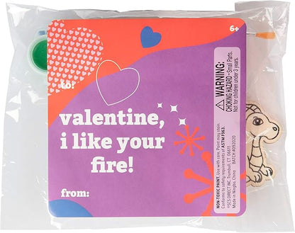 Set of 24 Valentines Cards for Kids Classroom - Valentine's Day Unicorn &Dragon Wood Painting Kits for Kids School -Each Valentines Gift Has Complete Craft Kit & Card for Boys Girls Classroom Exchange