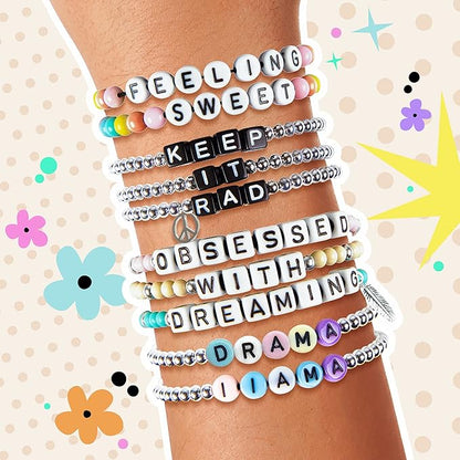 Fashion Angels Tell Your Story Alphabet Bead Bracelet Making Activity Kit with Over 1,500 Beads and Super Cute Bead Organizer Case That Makes Over 30 Bracelets, Ages 8 and Up