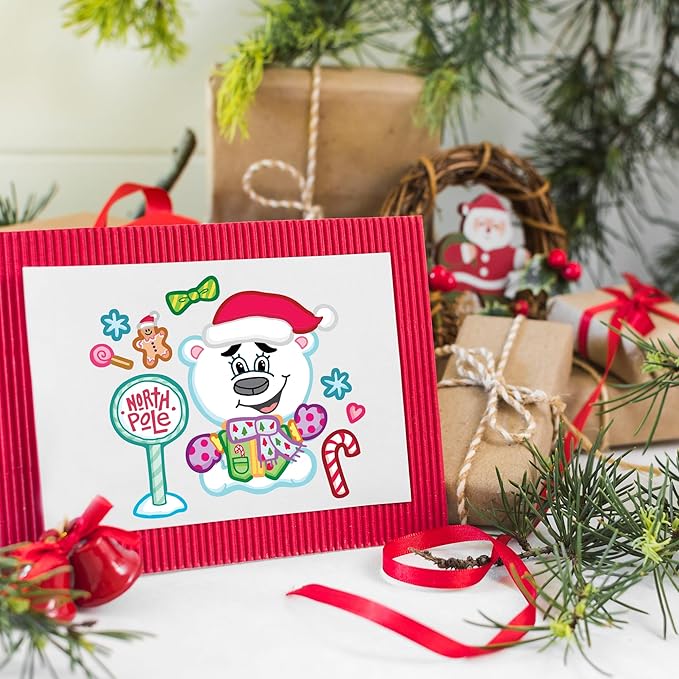 JOYIN 48 Pcs Christmas Make-a-face Sticker Sheets Make Your Own Characters Sticker with Full Body Design Santa Santa, Gingerbread, Snowman, Reindeer and Elf Kids Party Favor Supplies Xmas Craft