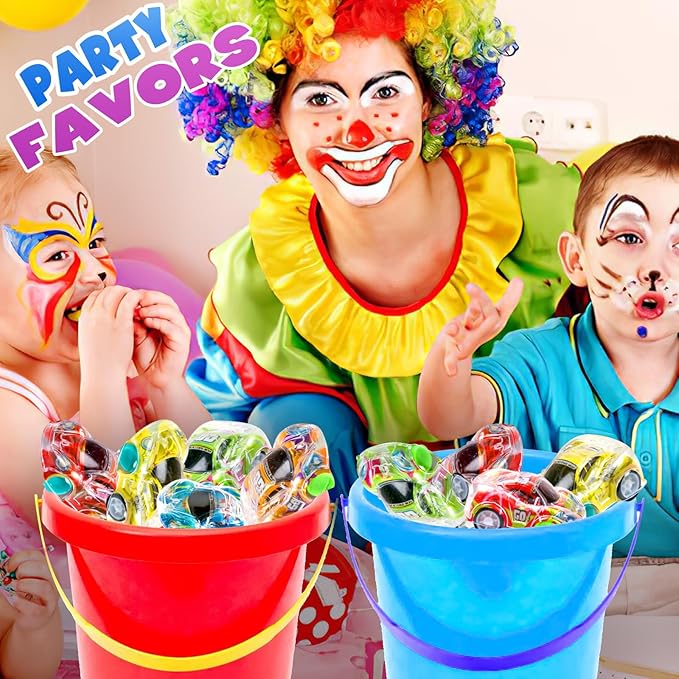 Buauty 100 Pcs Toy Cars Mini Pull Back Cars, Party Favors for Kids, Small Racing Car Carnival Prizes Classroom Rewards, Pinata Stocking Goodie Bag Stuffers Birthday Toys for Girls Boys Toddler