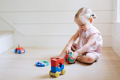 3 Piece Tegu Magnetic Racer Building Block Set, Poppy Big Top