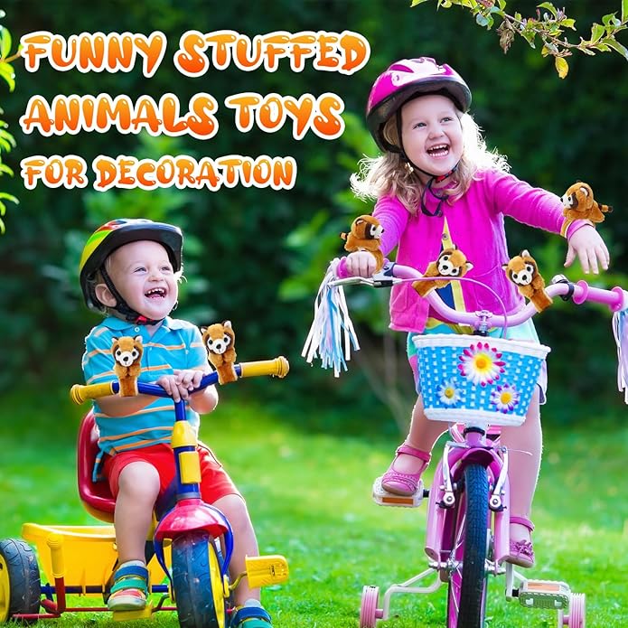 Lenwen 8 Pcs Stuffed Animal Slap Bracelets for Kids Plush Animals Slap Bracelets Bulk Cute Tiger Giraffe Turtle Koala Bracelets Wrist Animals for Girls Boys Valentine's Day Party