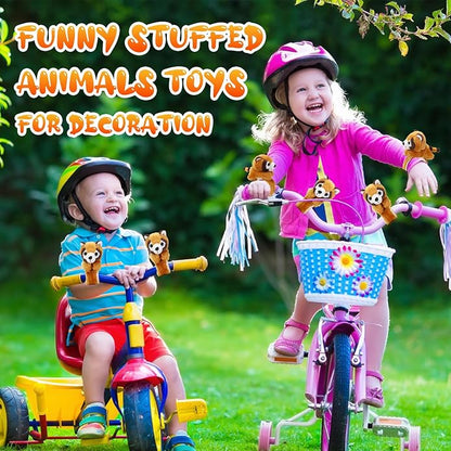 Lenwen 8 Pcs Stuffed Animal Slap Bracelets for Kids Plush Animals Slap Bracelets Bulk Cute Tiger Giraffe Turtle Koala Bracelets Wrist Animals for Girls Boys Valentine's Day Party