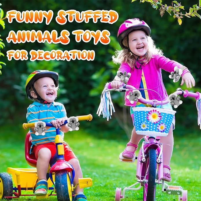 Lenwen 8 Pcs Stuffed Animal Slap Bracelets for Kids Plush Animals Slap Bracelets Bulk Cute Tiger Giraffe Turtle Koala Bracelets Wrist Animals for Girls Boys Valentine's Day Party