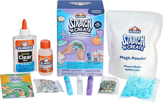 Elmer’s Stretch 'N Create Dough Kit, 3 Ways to Play, Keepsakes Kit, 9 Count