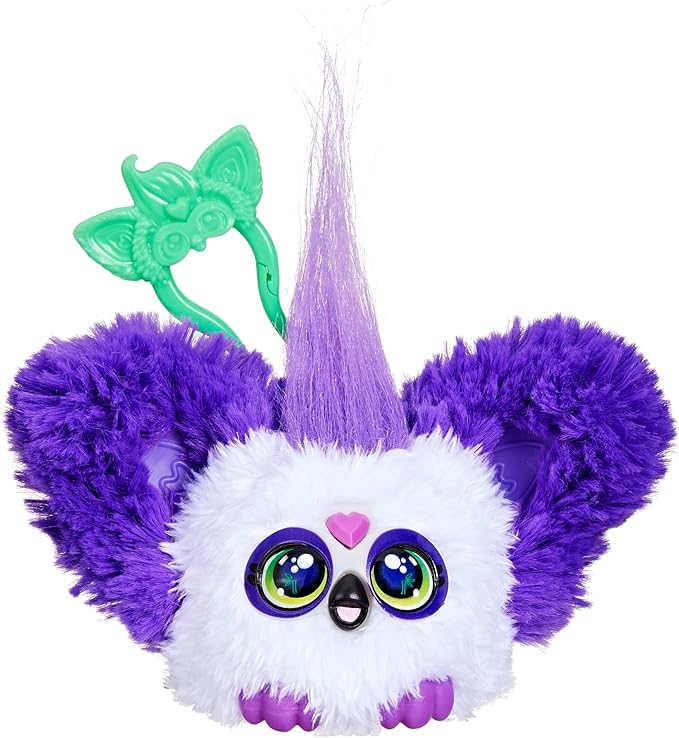 Furby Furblets Bam-Boo Mini Friend, Electronic Plush Toys for Girls & Boys, Panda, Black & White, Speaks Furbish & Plays Music, Series 5, Easter Basket Stuffers, Ages 6+