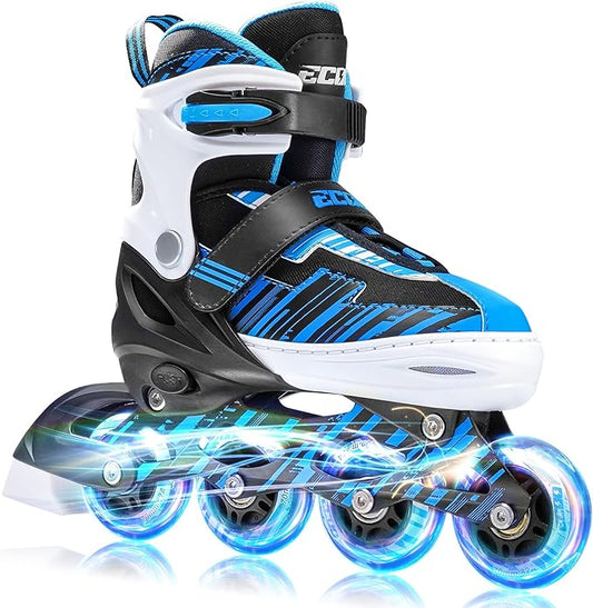 Adjustable Inline Skates Boys and Girls Ages 5-8 8-12 with Light up Wheels，Roller Skates for Kids Ages 4-12, Teen Skates for Beginner Outdoor and Indoor