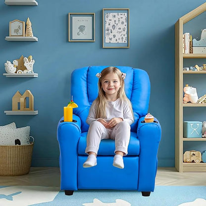 Candy Kids Reclining Chair Leather Recliner Sofa Toddler Youth Children Child Ages 1-6