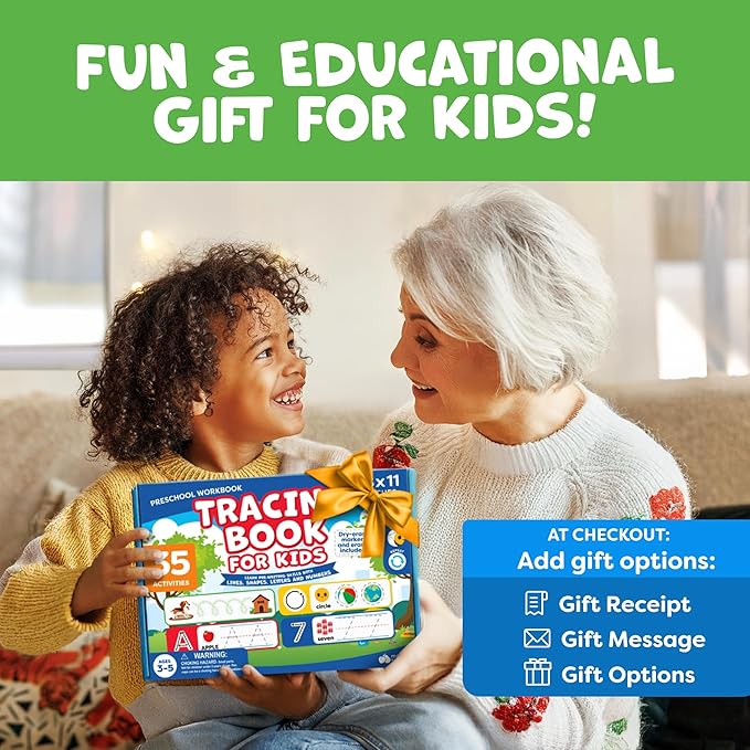Preschool Learning Activities - Letter Tracing Books for Kids Ages 3-5 - Toddler Handwriting Practice - Learning Books for 4 Year Olds, Educational Learning Toys for 3 Year Old - 4 Year Old Boy Toys