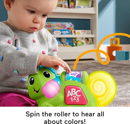 Fisher-Price Baby Learning Toy Link Squad Crawl ‘n Colors Chameleon with Music & Lights for Ages 9+ Months, Compatible Only with Link Squad Items