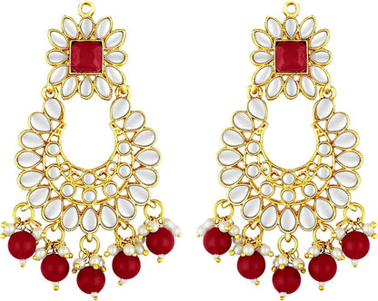 Aheli Bridal Kundan Faux Pearl Choker Necklace with Earrings Maang Tikka Gift for Women Indian Traditional Bollywood Fashion Jewelry Set