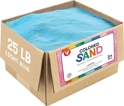 Hygloss Products Sand Colorful Craft Art-Variety of Uses-Environmentally Friendly and Safe for Kids, Light Blue 25-Pound