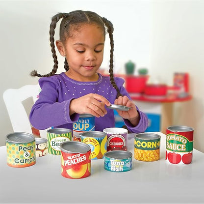 Melissa & Doug Canned Food Play Set Pretend Play Play Food 3+ Gift for Boy or Girl