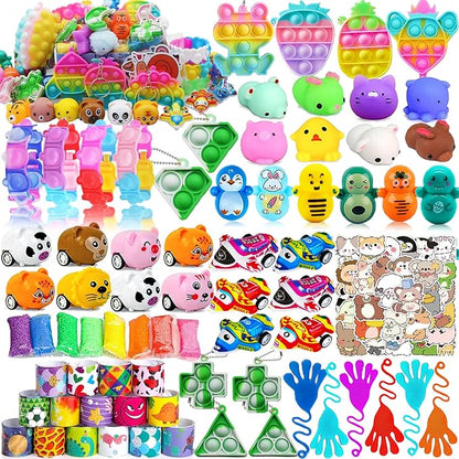 120 Pcs Party Favors Toy Assortment for Kids Birthday Party, Pinata Filler Goodie Bag Stuffers, School Classroom Rewards, Treasure Box Toys, Treasure Chest Carnival Prizes Bulk Toys