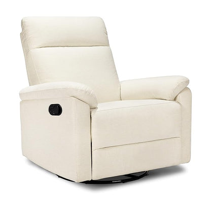 DaVinci Suzy Swivel Recliner in Vanilla, GREENGUARD Gold & CertiPUR-US® Certified