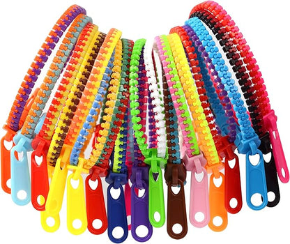 150-Pack Zipper Friendship Bracelets,7.5 Inches Fidget Friendship Bracelets for Goodie Bag Fillers