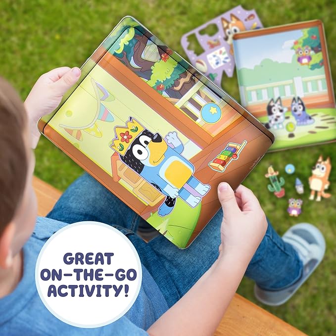 Bluey Magnetic Playset, Magnet Activity Toys, Great Birthday Parties, at-Home Activities, or Screen-Free Fun, Perfect Travel or Road Trip, Hours of Fun for Kids Ages 3,4,5,6,Multicolor,Medium,214618