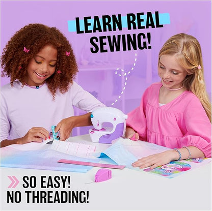 Cool Maker, Stitch ‘N Style Fashion Studio Refill with 2 Pre-Threaded Cartridges, Fabric and Water Transfer Prints, Arts & Crafts Kids Toys for Girls