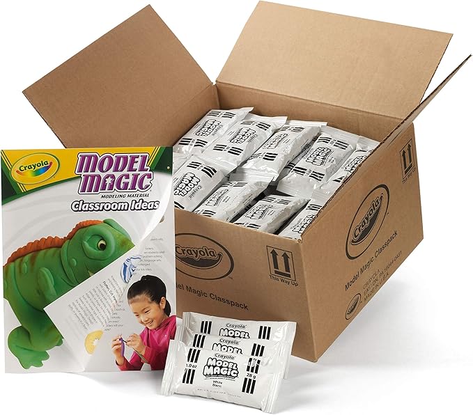 Crayola Model Magic - White (75ct), 1oz Modeling Clay Alternative, Air Dry Clay for Kids, Bulk Classroom Arts & Crafts Supplies