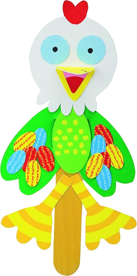 ALEX Toys Little Hands Pop Stick Art Craft Kit, Create Cute Animal and Flower Puppets, Allows Children to be Creative and Use their Imagination, For Ages 3 and up