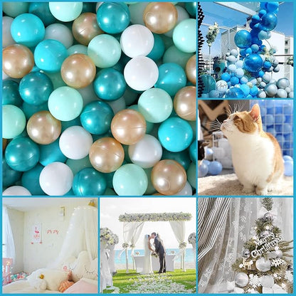 GOGOSO Ball Pit Balls 100, Soft Plastic Balls for Kids Play Pin Balls Babies Toddlers Children for 1 2 3 4 5 7 8 Years Old,5 Green Colors,2.2nches