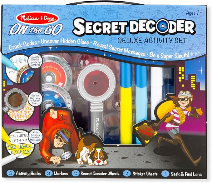 Melissa & Doug On the Go Secret Decoder Deluxe Activity Set and Super Sleuth Toy