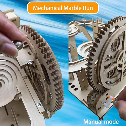 3D Wooden Puzzle Marble Run for Adults Kids - DIY Mechanical Puzzle Assembly Model Building Kit Wood Crafts for Boys and Girls Aage 14+ Years Old