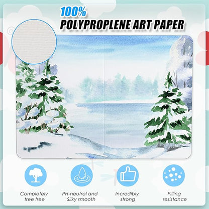 Sabary 100 Pcs Blank Watercolor Cards and Envelopes Set 140lb Heavyweight White Blank Cards Watercolor Greeting Cards Bulk for Painting Invitations Notes Wedding(5 x 7 Inch)