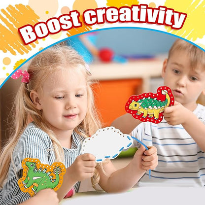 Quilinz Lacing Cards,Sewing Kit for Kids,Fine Motor Toys,Shoe Tying Practice,Classroom Must Haves,Manipulatives for Preschoolers,Homeschool Supplies,Preschool Learning Activities,Toddler Crafts