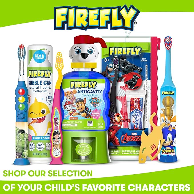 FIREFLY Transformers Sonic Toothbrush with 3D Cover, Soft, Ages 3+ (Pack of 2)