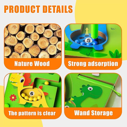 Magnetic Color and Number Maze,Montessori Toys for 3 4 5 Year Old Boys Girls,Wooden Puzzle Activity Board,Gifts for Preschool Sensory Activities for Toddlers.