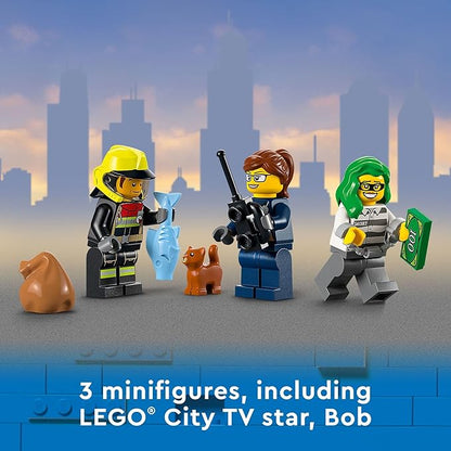 LEGO City Fire Rescue & Police Chase Building Set 60319 - Kid's Fire & Police Build, Featuring 3 Minifigures, Emergency Truck, Patrol Car, Motorcycle Toys, Gifts for Boys and Girls Age 5+ Years Old