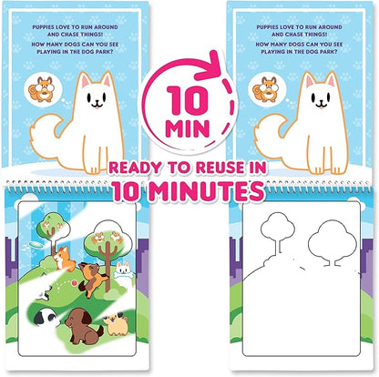 Water Magic - Patented Gourmet Scented Reusable Water Reveal Activity Books - No Mess, All Fun by Scentco (Unicorn and Pet Paradise)