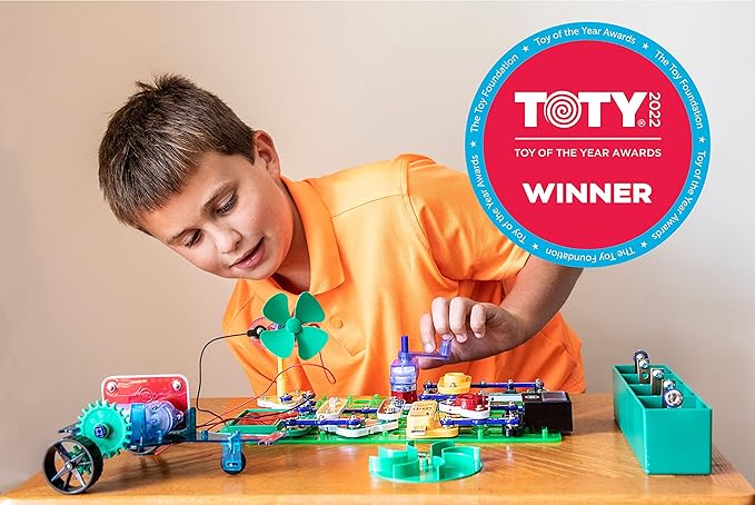 Snap Circuits Green Energy Electronics Exploration Kit | Over 125 Exciting STEM Projects | Full Color Project Manual | 45+ Snap Circuits Parts | STEM Educational Toys for Kids 8+