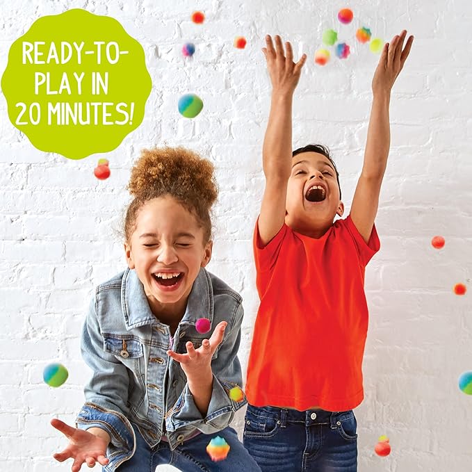 Made By Me Glow The Dark Powerballs by Horizon Group USA, DIY STEM Kit. Make 18 Bouncy Crystal Power Balls, Molds and Instructions Included,Multicolored