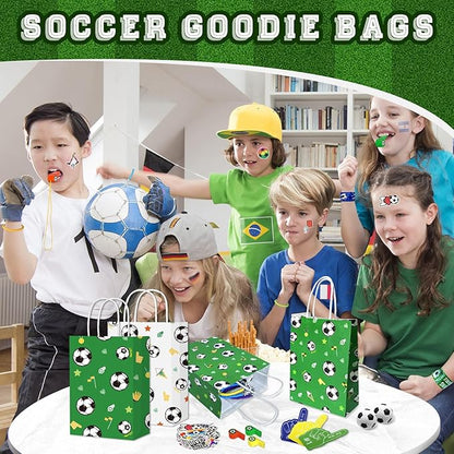122pcs Soccer Party Favor Bulk, Sport Birthday Party Gift Goodie Bag Filler Mini Soccer Ball Toy for Kids Soccer Theme Party Supplies