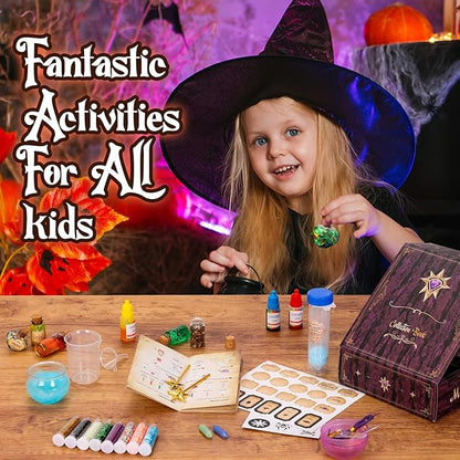 LiyLiyanna Magic Mystic Potion Kits for Kids, Mix 20 Magic Wizard Potion Bottles Birthday Decorations, Mystic Potion Craft Kits, Magic Kits Gifts for Girls and Boys Age 6 7 8 9 10+