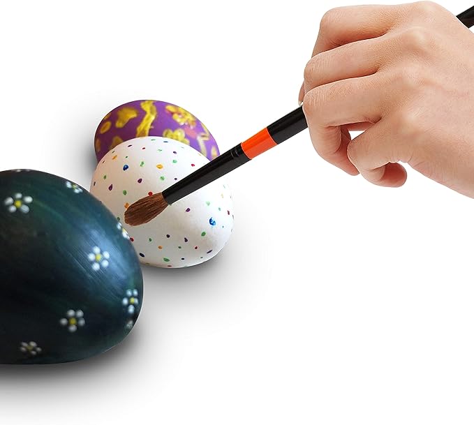 18 Pcs Easter Egg, White Wooden Eggs, Life Size Plain Decorating Eggs for Kids Easter DIY Paint Your Own Egg Decor, Easter Craft, Easter Eggs Hunt, Easter Basket Stuffers, School Activities Supplies