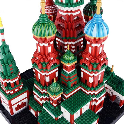 Building Block Set, Saint Basil's Cathedral Architecture Model Micro Mini Blocks, Educational Mini Blocks, 4300 PCS