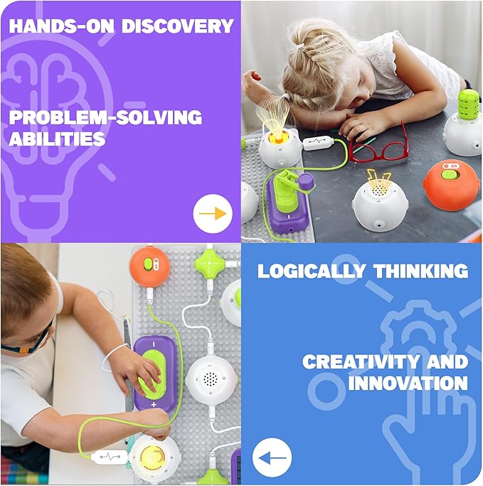 Science Kits for Kids - STEM Kits for Kids, Electronics Exploration Kit, Over 150 Projects, 14 Circuit Parts, STEM Educational Toy Gifts for Kids Boys Girls Ages 3 4 5 6 7 8 9 10 11 12