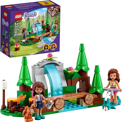 LEGO Friends Forest Waterfall Camping Adventure Set, Building Toys with Andrea and Olivia Mini-Dolls, Toys for 5 Plus Year Old Kids, Girls & Boys, Makes a Great Activity for Kids, 41677