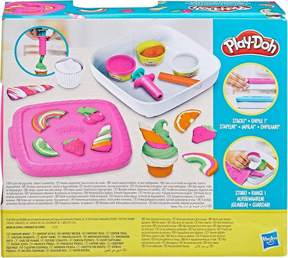 Play-Doh Create ‘n Go Cupcakes Playset, 4 Colors & Storage Container, Play Food Sets, Easter Basket Stuffers, Preschool Toys, Kids Arts & Crafts, Ages 3+