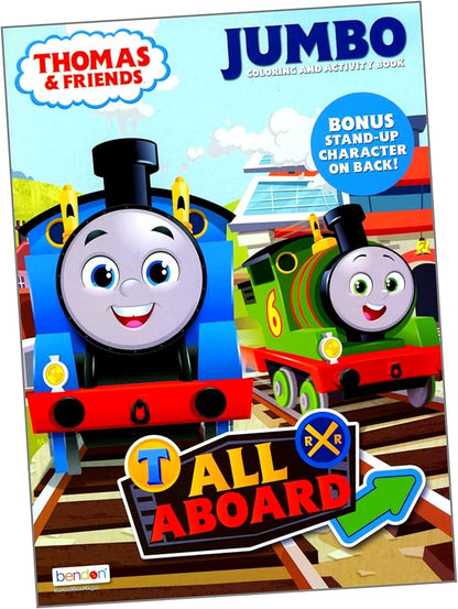 Peppa Coloring Books Stickers Activity Set - Bundle Includes Thomas The Train Coloring Book, Peppa Pig Coloring Book, Stickers, Reward Stickers, and More