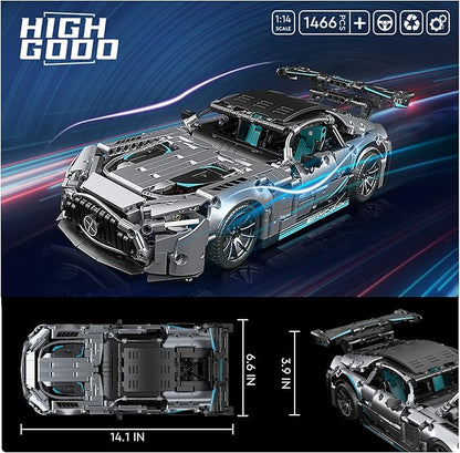 Super Sports Car Building Sets for Adults, 1:14 MOC Buildable Racing Cars Model Building Blocks Kit, Collectible Supercar Birthday Gifts for Boys Teens(1466pcs)