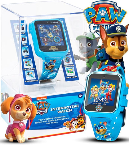 Accutime Paw Patrol Smart Watch with Camera for Kids and Toddlers - Interactive Smartwatch for Boys & Girls Featuring Games, Voice Recorder, Calculator, Pedometer, Alarm, Stopwatch, with USB Cable