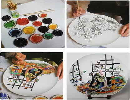 Set of 12 Ceramic Underglaze Paint Colors for Clay, 2 fl oz/60 ml, 12-Color Underglaze Set, Assorted Colors for Ceramic and Pottery Painting, Ideal for Art Projects